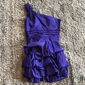 One- Strap Purple Formal Dress